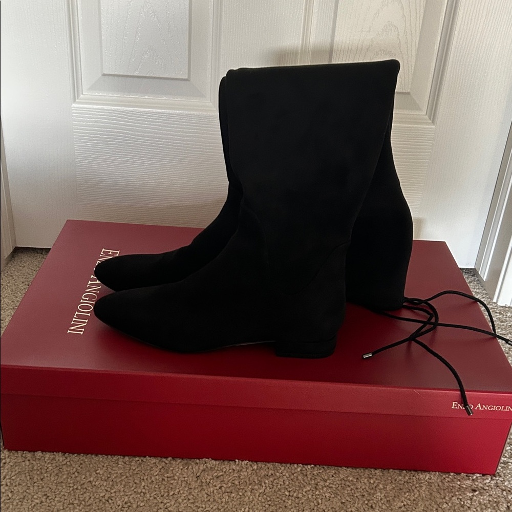 Enzo Angiolini Melorin Black Heeled Boots
